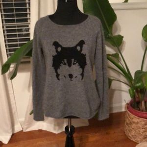 100% cashmere quo-ta-tion sweater-size small